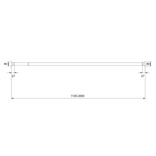 Карниз для ванной комнаты IDDIS Elegante хром матовый 020A200I14